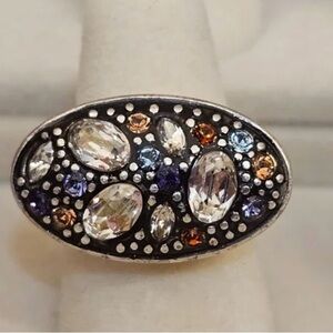 Elegant Multi-Color Gemstone Ring